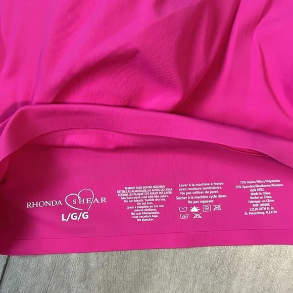 RHONDA SHEAR Seamless Bra and High-Waist Panty Set Fuchsia NWOT, Size L - Picture 7 of 7